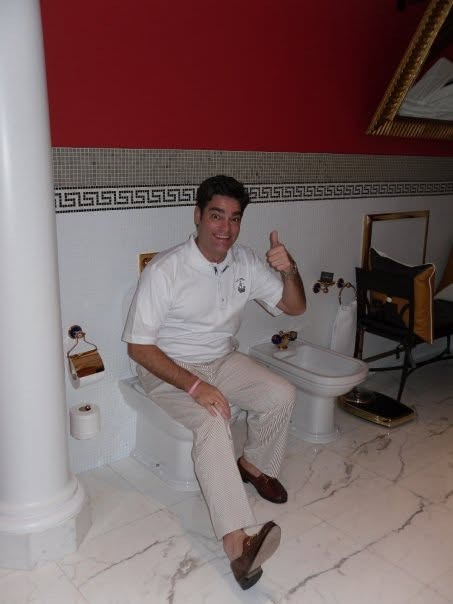 Thumbs Up in Marble Bath