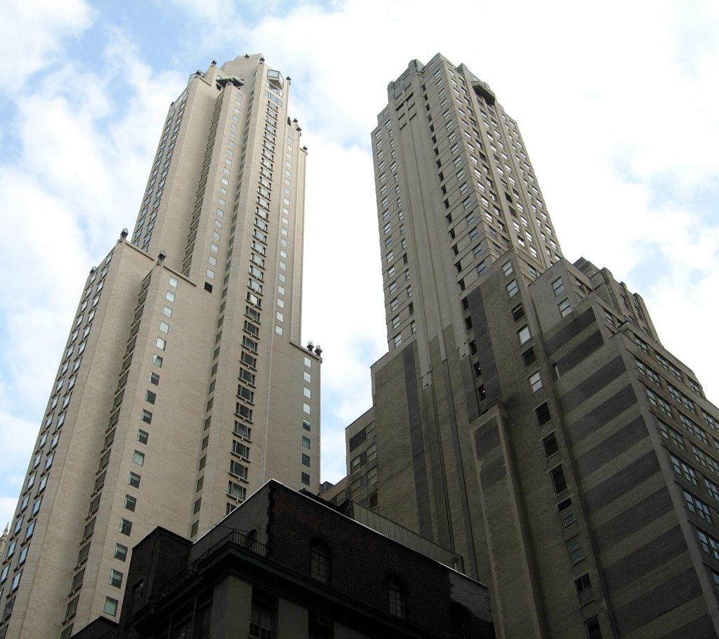 Four Seasons Hotel New York limestone tower on East 57th Street