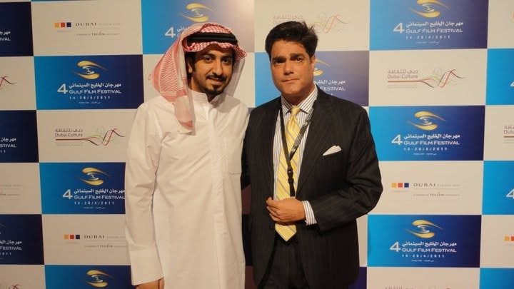 Matthew Crawford on the Gulf Film Festival red carpet with Dubai Diplomats & VIP Dignitaries