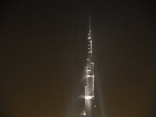 Burj Dubai Grand Opening View from My Sister's Villa in Dubai - The World's Tallest Building