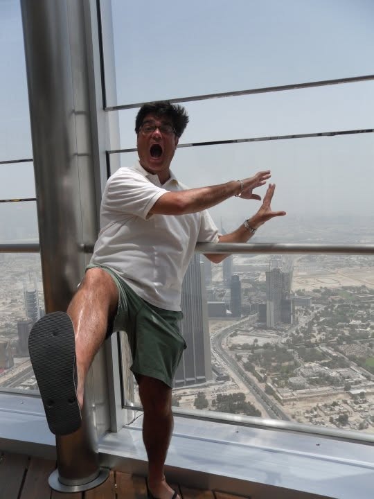 Matthew S. Crawford Top Floor Window at the Opening of the Burj Khalifa Dubai