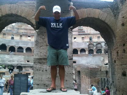 Matthew S. Crawford inside the Roman Colosseum