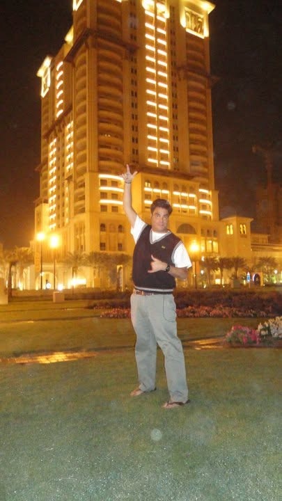Matthew S. Crawford in Doha Qatar Five-Star Luxury Tower at Night