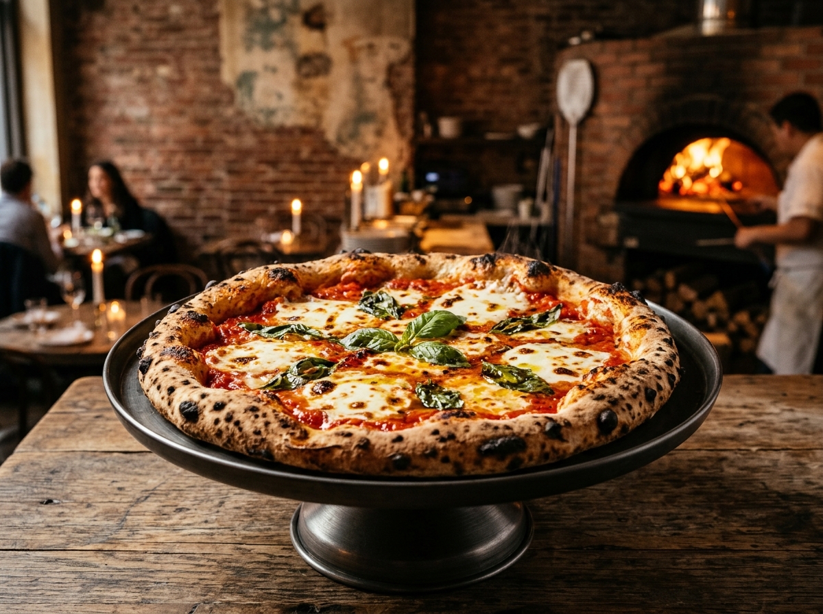 Coal-fired New York artisan pizza pie