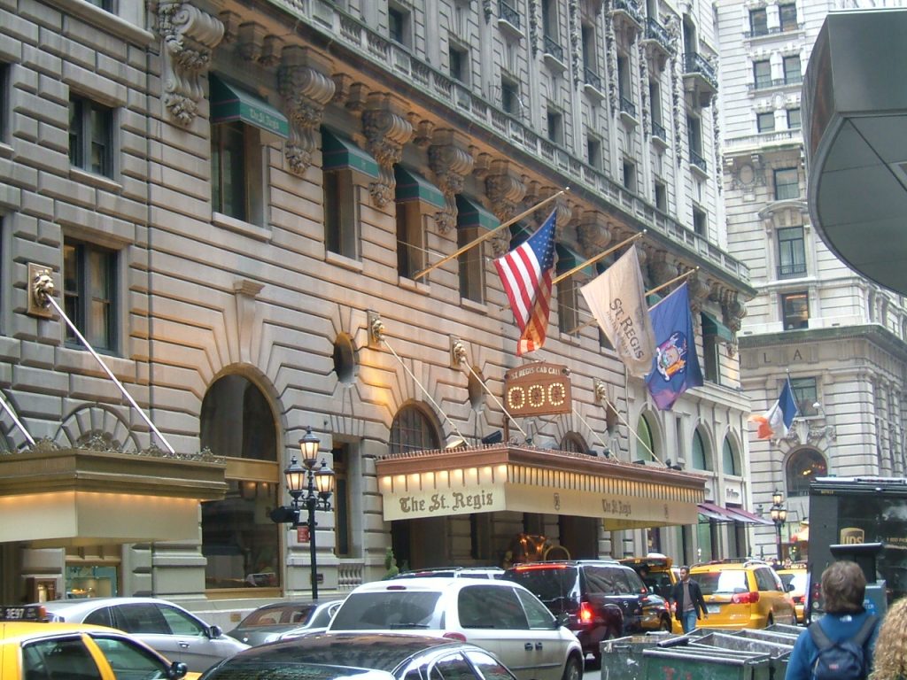 The St. Regis New York hotel on East 55th Street in Midtown