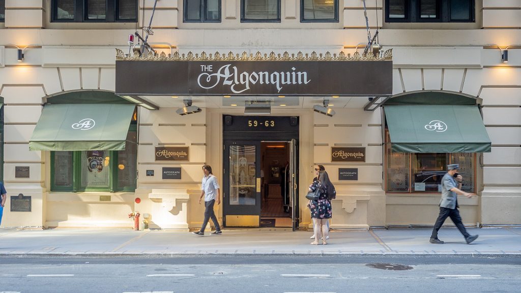The Algonquin Hotel on West 44th Street in the Theater District
